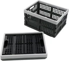 16-Liter Collapsible Storage Crates/Stackable Storage Container Basket, Set of 2