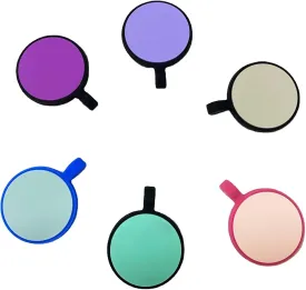 6 Pack Durable & Silent Circle Design Silicone Dog Tags, Easy to Engrave Pet Name Tag, Personalized for Pets, Double Sided Custom ID Tags for Dogs and Cats