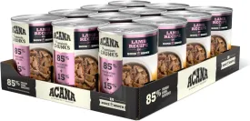 ACANA Premium Chunks Wet Dog Food, Lamb Recipe in Beef Bone Broth and beef liver, 12.8oz (Case of 12)