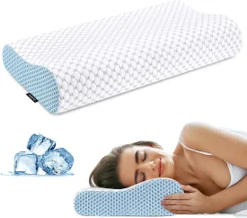 Cervical Neck Pillow for Pain Relief - Ergonomic Contour Memory Foam Pillows, Cooling Side Sleeper Pillow for Sleeping, Orthopedic Bed Pillow for Sleeping
