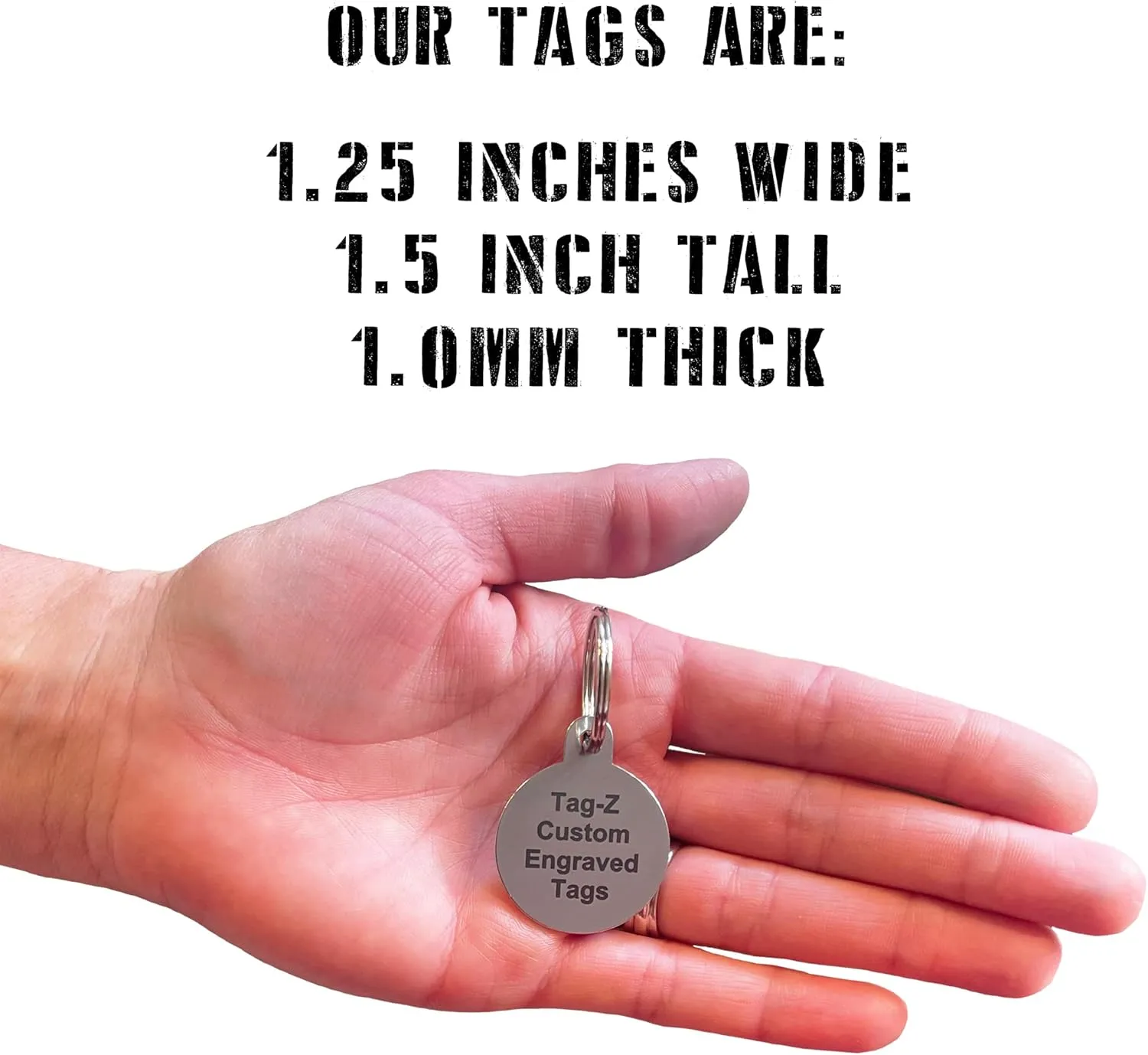 Chicago Flag Pet ID Tag, Custom Printed and Laser Engraved Circle Shape