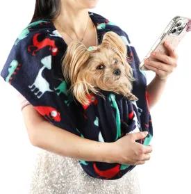 Dinosaur Pattern Small Animal Carrier & Bonding Pouch  Large Size Pet Bib for Cozy, Stylish, and Secure Travel with Your Furry Companion