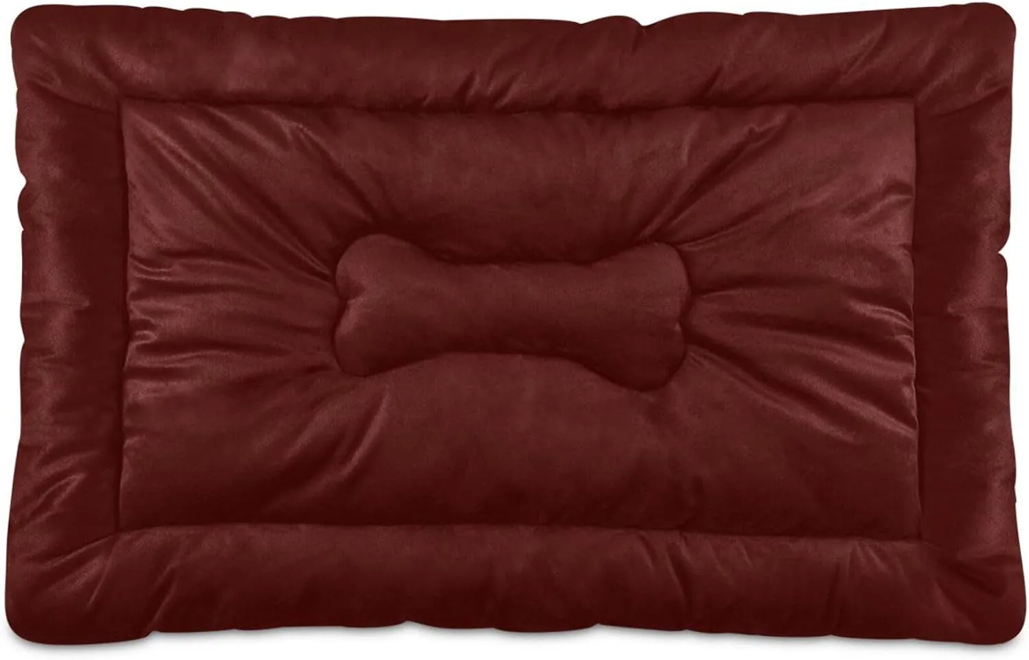 Dog Bed Mat Soft Comfortable Anti-Slip Bottom Pet Mat Washable Cat Kennel Crate Pad for Small Medium Large Pets 18x24in Burgundy