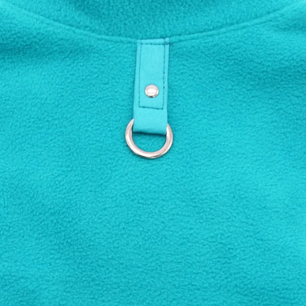 Dog Fleece Vest Soft Winter Jacket Sweater with D-Ring Leash Cold Weather Coat Hoodie for Small Medium Large Dogs Green Large