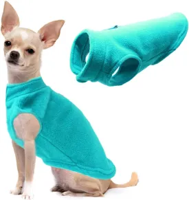 Dog Fleece Vest Soft Winter Jacket Sweater with D-Ring Leash Cold Weather Coat Hoodie for Small Medium Large Dogs Green Large