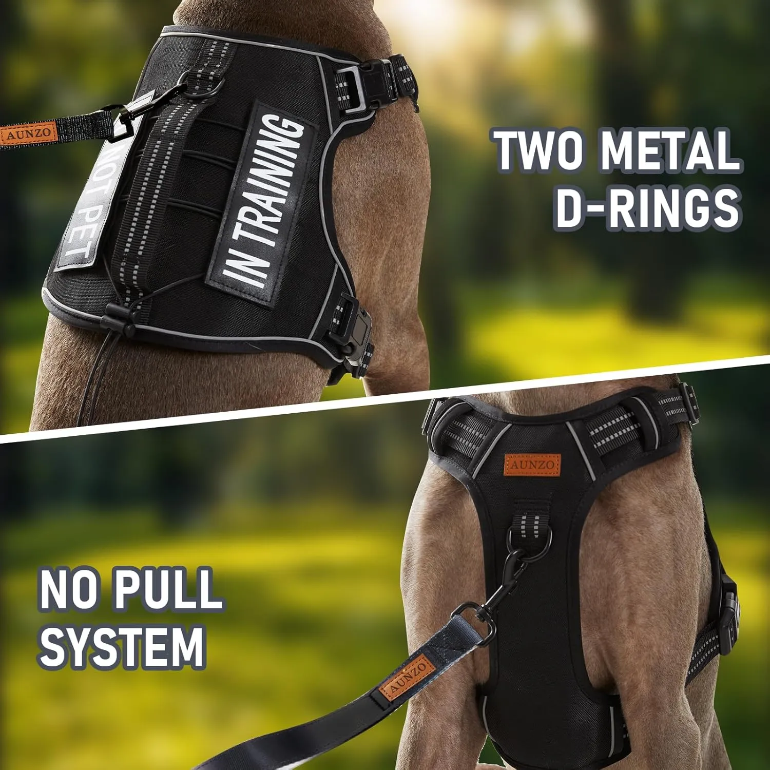 Dog Harness for Small Dog Breeds, Non Pulling Escape Proof Black Reflective Puppy Vest Harness with Handle, No Choke, Adjustable and Soft Padded, for Easy Walking and Training for Small Sized Dogs