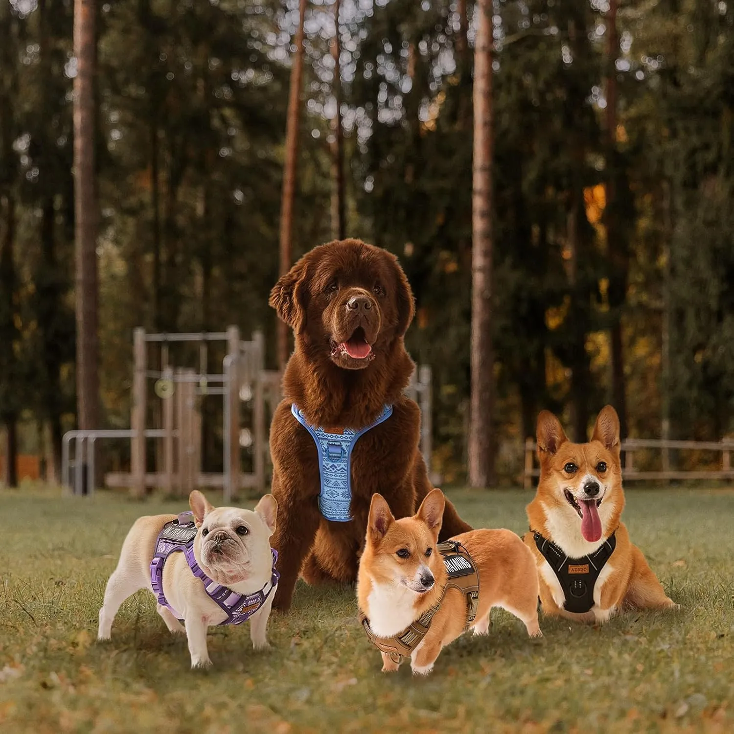 Dog Harness for Small Dog Breeds, Non Pulling Escape Proof Black Reflective Puppy Vest Harness with Handle, No Choke, Adjustable and Soft Padded, for Easy Walking and Training for Small Sized Dogs