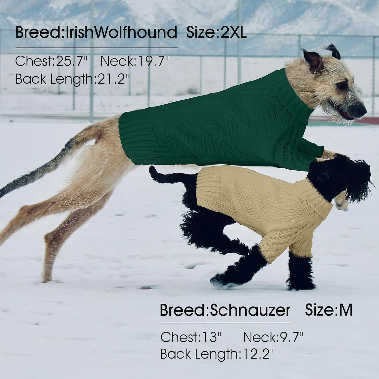 Dog Sweaters for Small Medium Large Dogs Girl, Classic Turtleneck Pet Sweater for Dogs Cats, Thermal Doggy Winter Coat, Warm Dog Shirt Outfits, Double Knitting Collar for Outdoor Playing (S, Camel)