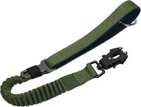 ETIAL Tactical Dog Leash Heavy Duty, 2FT Shock Absorbing Bungee Dog Leash with Metal Carabiner Clip & Car Seat Belt Buckle, Frog Clip Dog Leash for Medium Large Dogs Training Walking (Green)