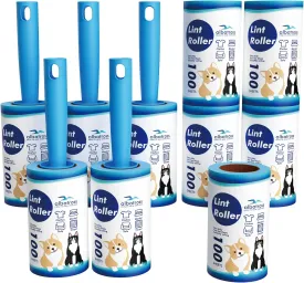 Extra Sticky Lint Roller, Mega Value Set 1000 Sheets for Pet Hair Removal, Dog and Cat Lint Remover for Clothes, Furniture, Carpet