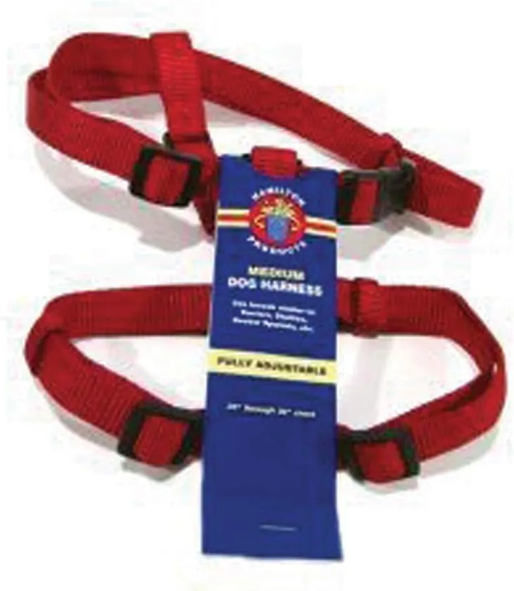 Hamilton Adjustable Comfort Nylon Dog Harness, Red, 3/4" x 20-30"