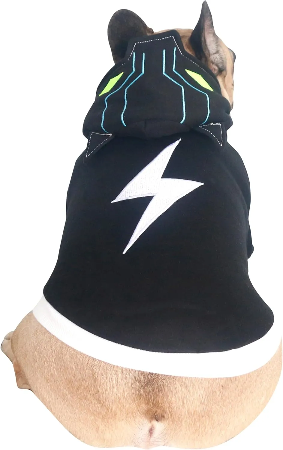 iChoue Black Panther Costumes Hoodies for French Bulldogs, Pugs, English Bulldogs, Keep Your Dogs Warm and Stylish. Add Fun to Your pets Wardrobe, Sure to Turn Heads - Black, Large