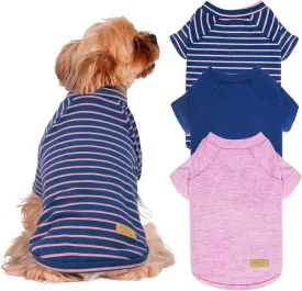KYEESE 3Pack Dog Sweaters Pets Sweatshirt Comfort Fleece Pet Sweater Dog Sweaters for Small Dogs Male Stretchy Pet Sweaters for Medium Doggie Boy Dogs Clothes Dachshund Clothes Pullover Pets Coats