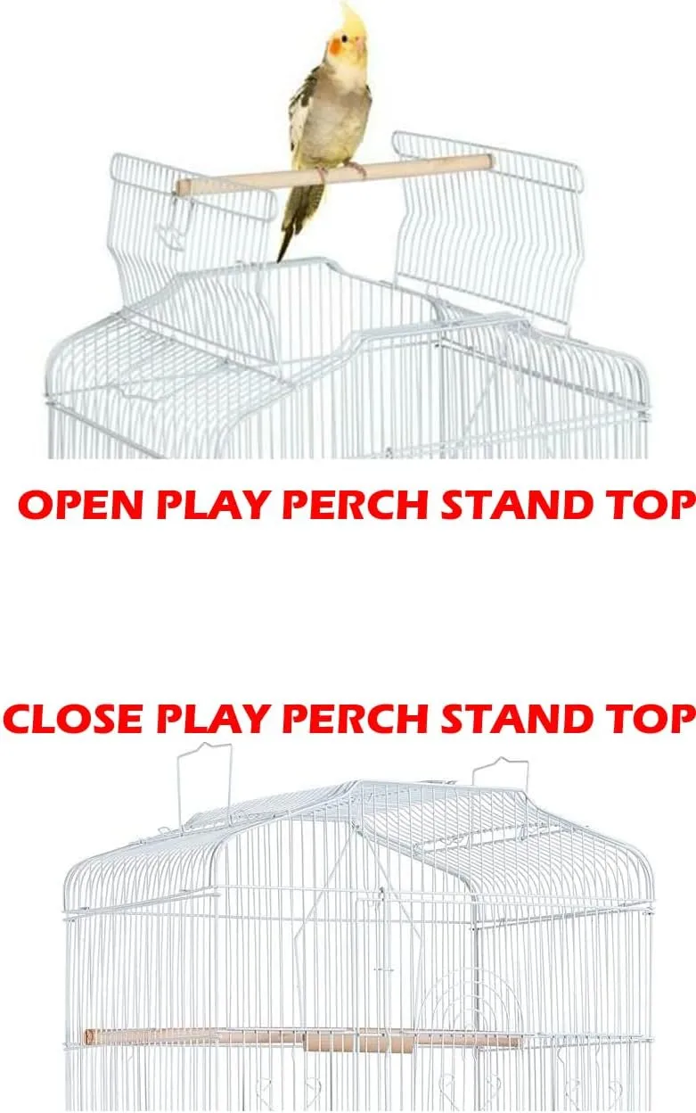 Large 40-Inch Portable Bird Flight Side Nest Doors Cage for Canary Parakeet Cockatiel Lovebird Finch Small Parrot Budgies Travel Bird Cage