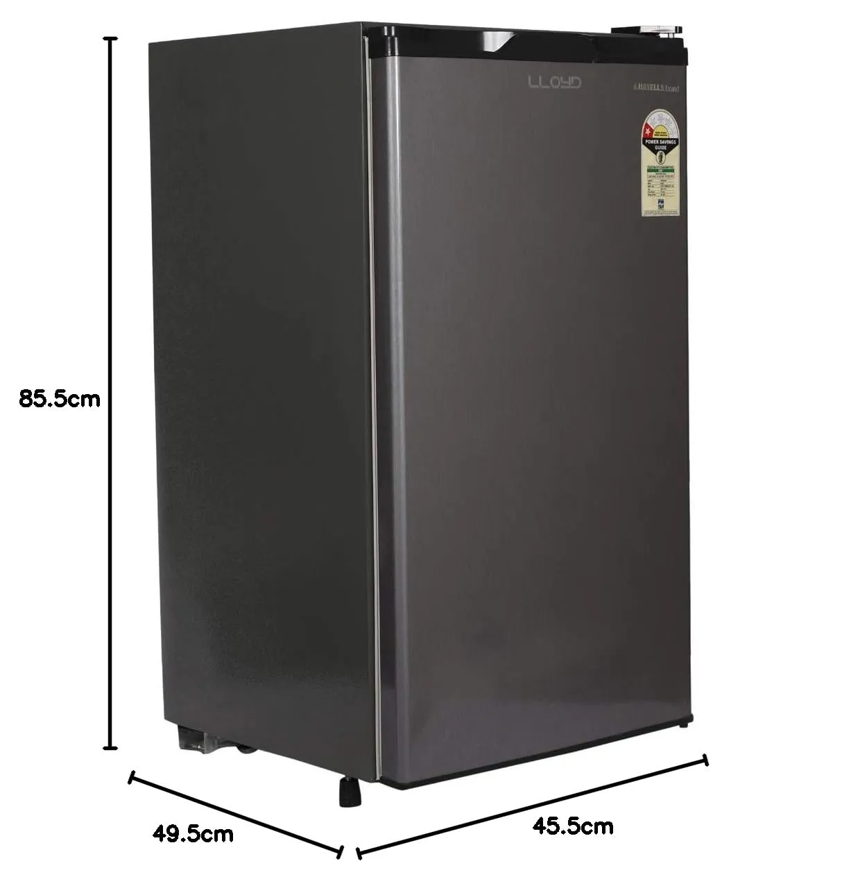 Lloyd GLDC111RGMT1JC 92 Litre 1 Star Direct-Cool Single Door Refrigerator (Metallic Grey, 2025 Model, Rotary Compressor, Toughened Glass Shelves)