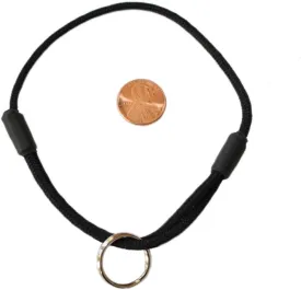 National Leash Thin Mountain Rope Dog ID Collar - Lava Butte Black -XS/Toy Size (6"-12") - The Original Snickers Collar