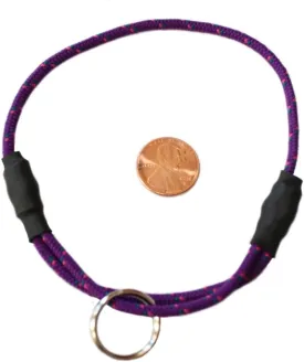 National Leash Thin Mountain Rope Dog ID Collar - Plum Punch -XS/Toy Size (6"-12") - The Original Snickers Collar