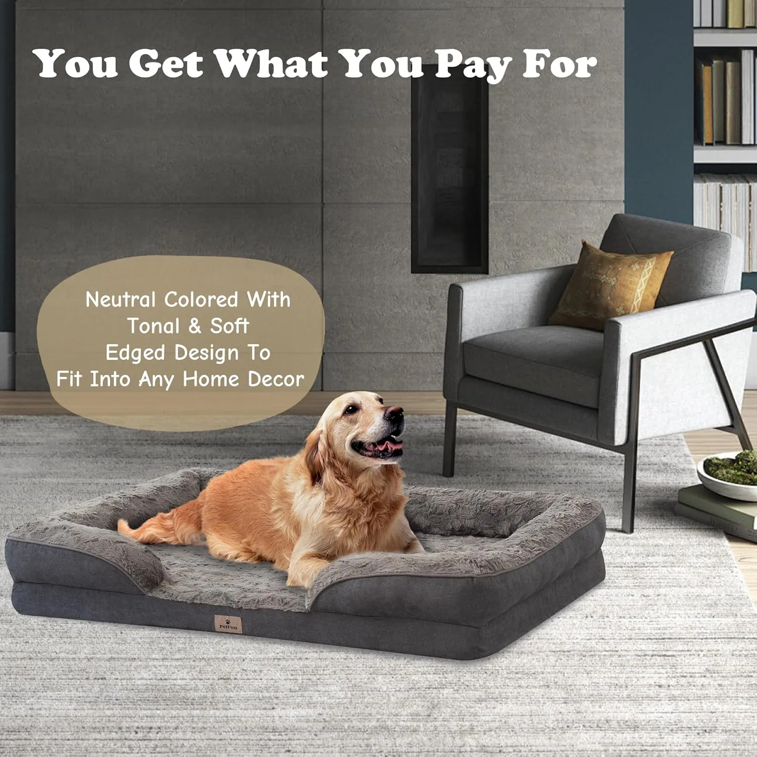 Orthopedic Dog Bed for Extra Large Dogs - XL Washable Dog Sofa Beds Large, Supportive Foam Pet Couch Bed with Removable Washable Cover, Waterproof Lining and Nonskid Bottom