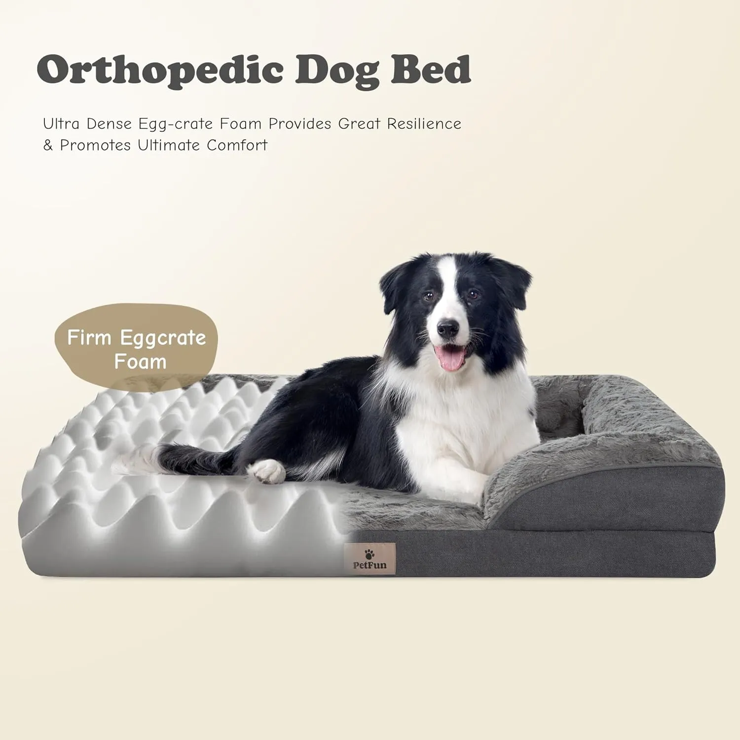 Orthopedic Dog Bed for Extra Large Dogs - XL Washable Dog Sofa Beds Large, Supportive Foam Pet Couch Bed with Removable Washable Cover, Waterproof Lining and Nonskid Bottom