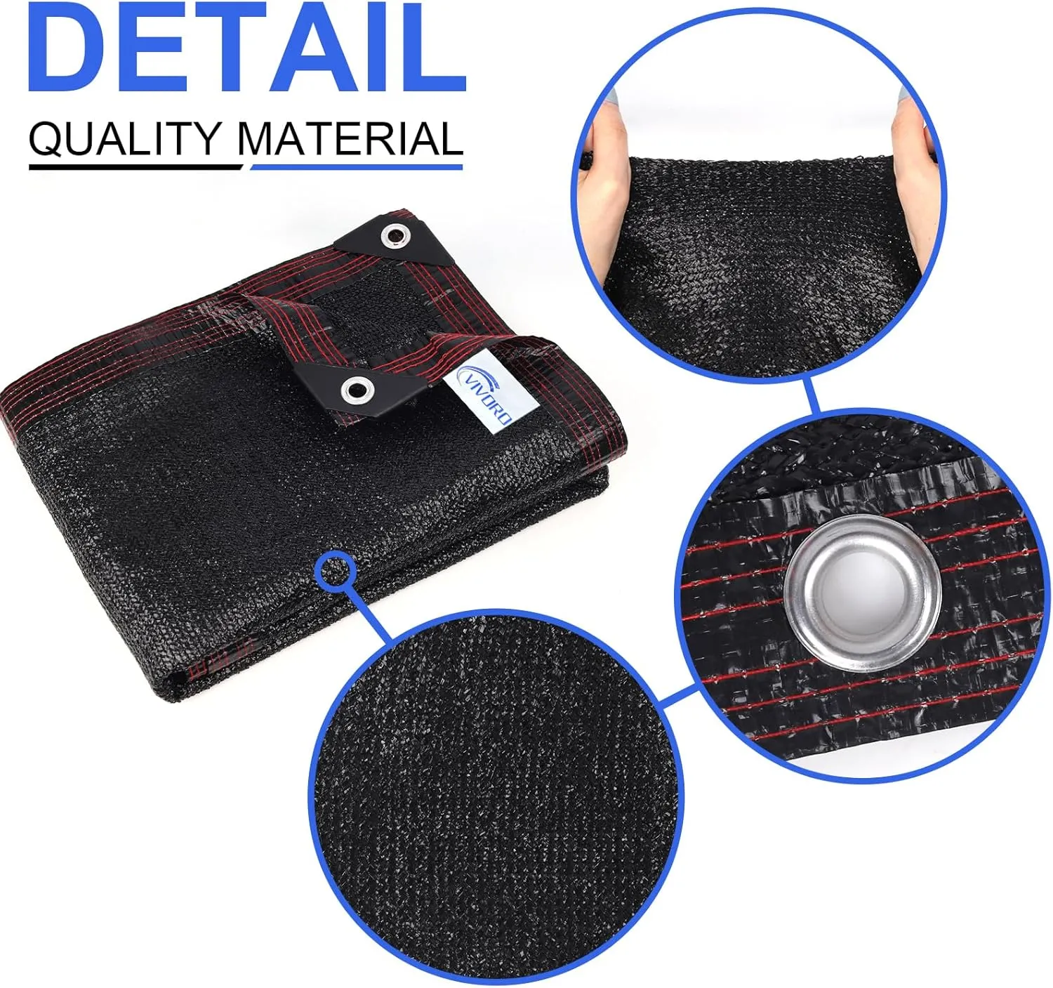 Outdoor Shade Cloth 6X3-FT 90% Shading Rate Patio Garden Mesh Tarp with Reinforced Grommets for Greenhouses Plants Chicken Coop Pergola Canopy Black
