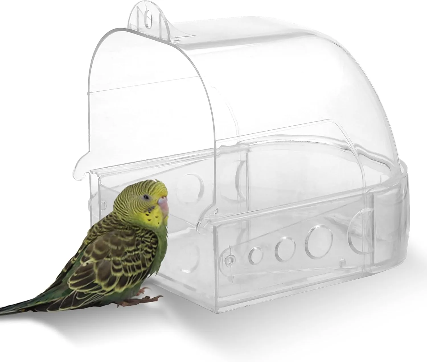 Parakeet Bird Bath for Cage Cockatiel Bird Bath Bird Bath Cage Bird Shower with Convenient Removable Tray
