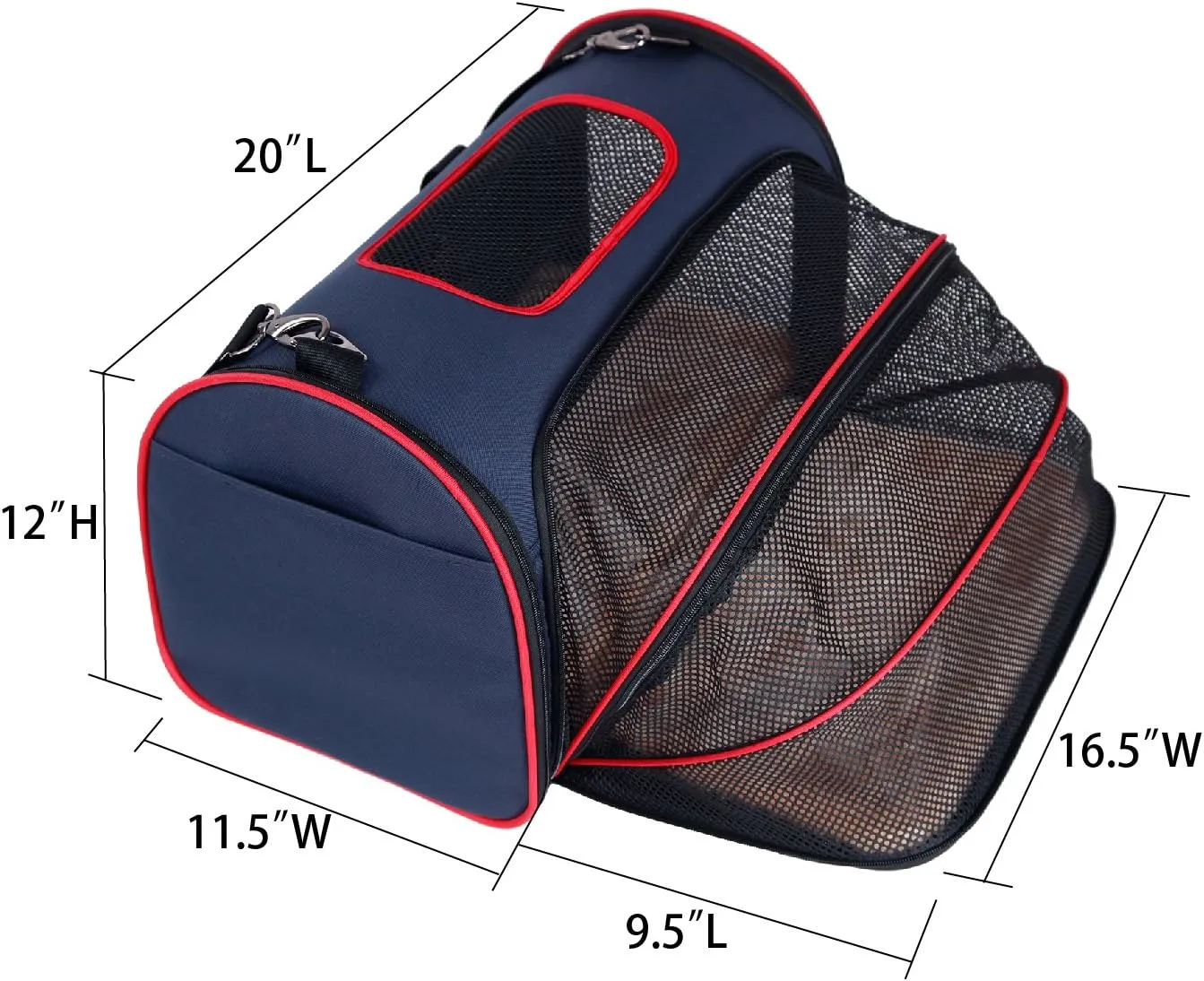 PETSFIT Expandable Pet Carrier for Cats Soft Sided Dog Carrier for Small Dog