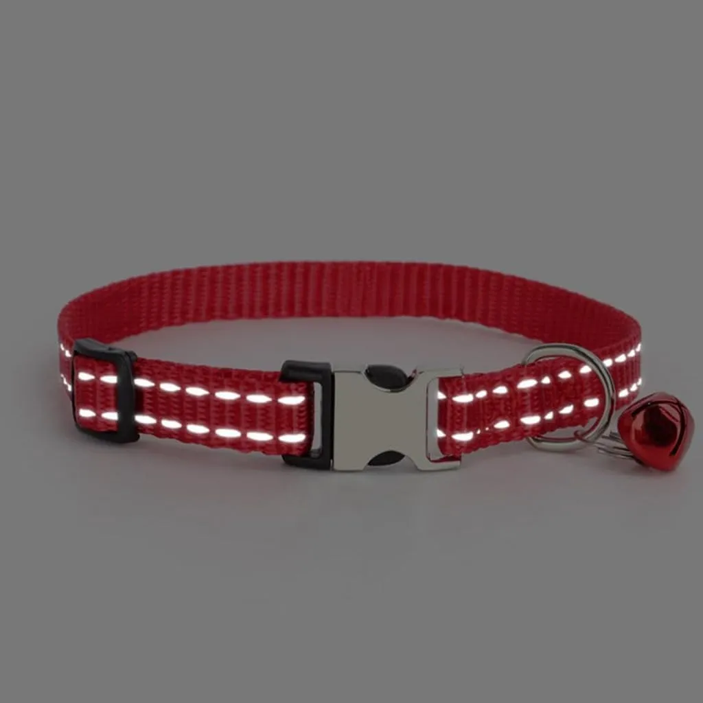 Puppy Collar with Bell,Basic & Reflective Cat Collar with Bells for XXS Xs Small Pet Dogs Boy Tiny Kitten Girls Animal, Teal X-Small