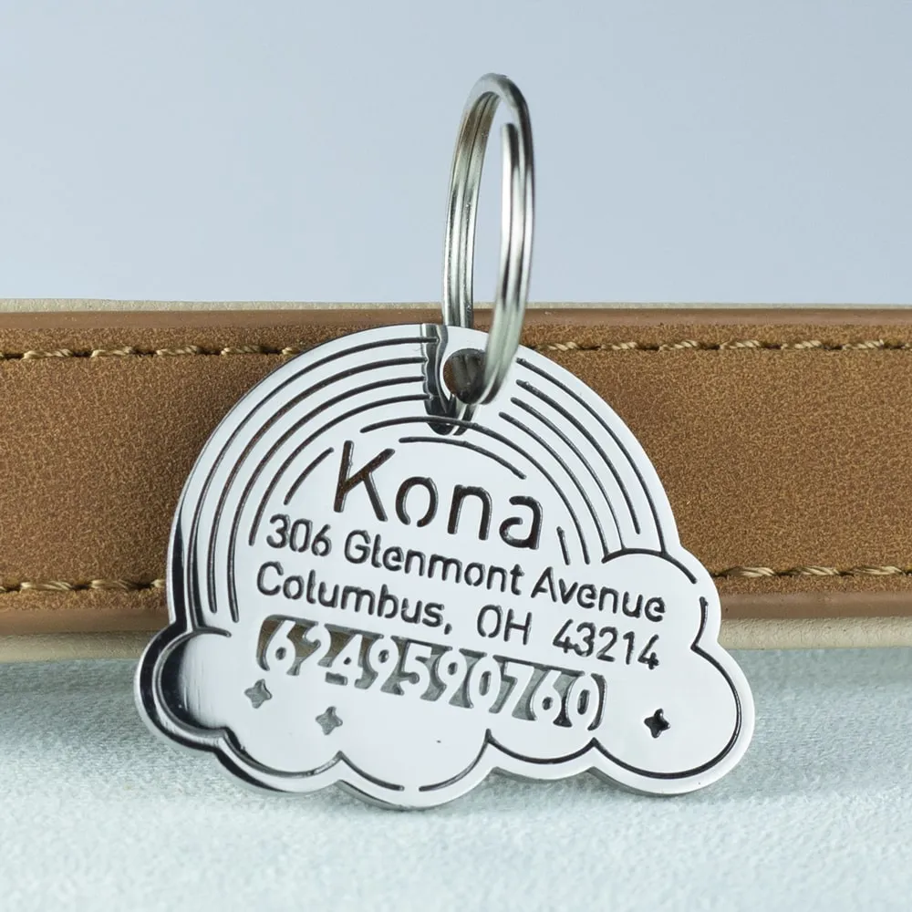 Rainbow Dog ID Tag