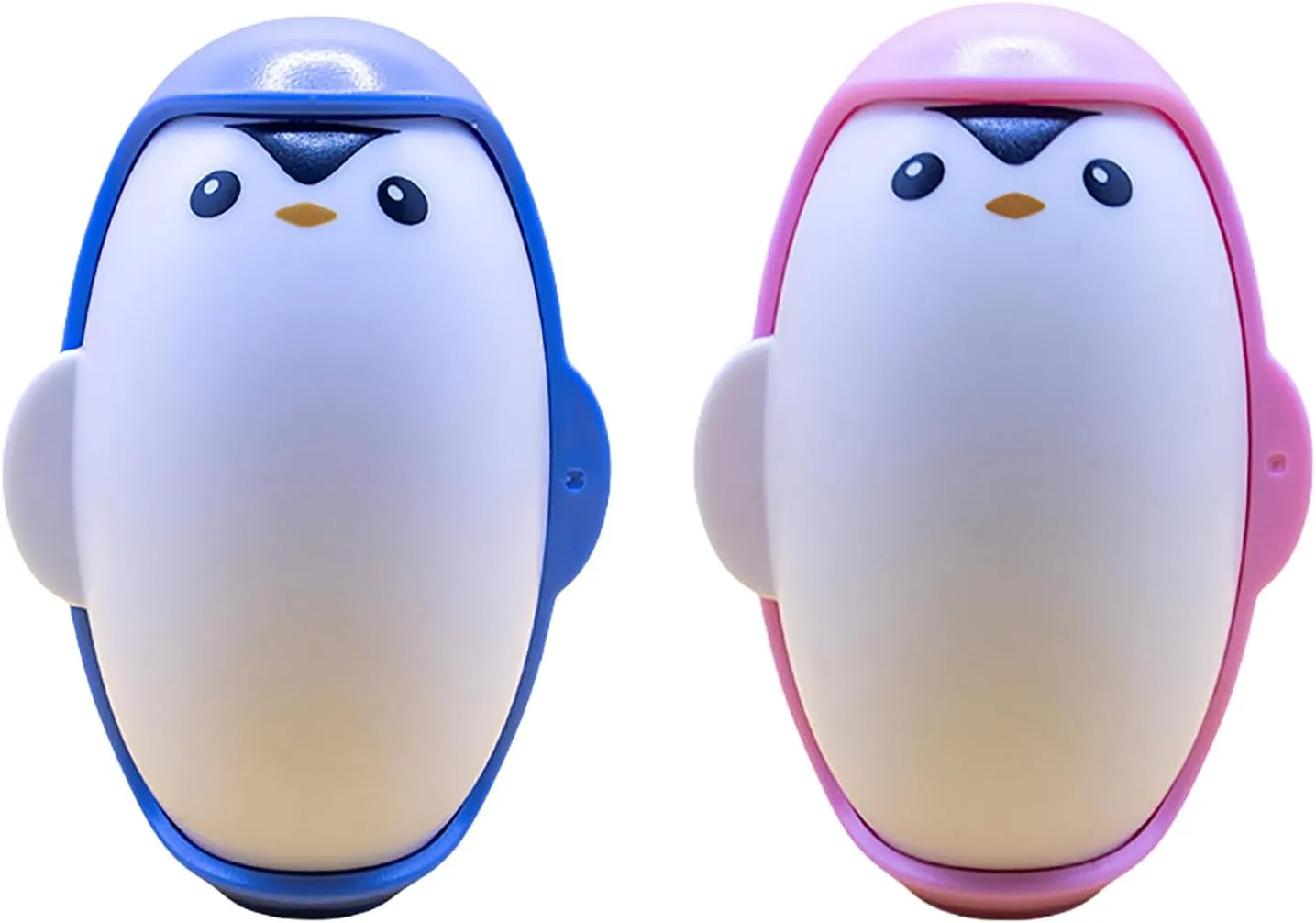 Reusable Gel Lint Roller, Washable Sticky Pet Hair Remover, Portable Mini Penguin Hair Cleaner Remover with Cover for Clothes, Pet Hair, Dust Fuzz Fur for Travel HouseholdBlue Pink (2)