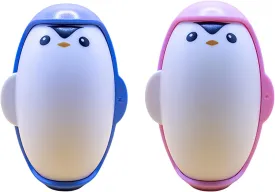 Reusable Gel Lint Roller, Washable Sticky Pet Hair Remover, Portable Mini Penguin Hair Cleaner Remover with Cover for Clothes, Pet Hair, Dust Fuzz Fur for Travel HouseholdBlue Pink (2)