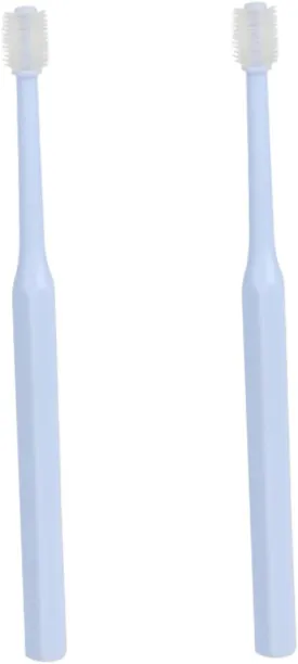 SUPVOX Non-Slip Dog Cat Toothbrush 2 Pack 360 Degree Portable Soft Bristles Gentle Cleaning for Pet Oral Care