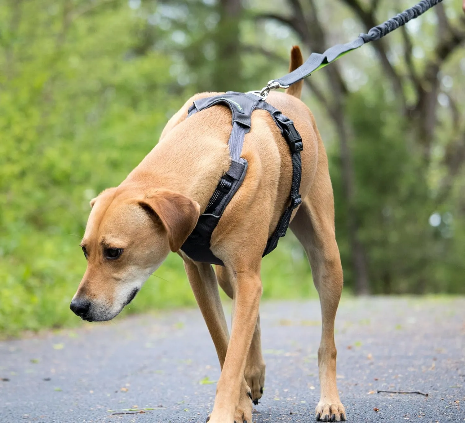 Tuff Mutt Dog Harness for Medium & Large Breeds, Easy On Easy Off with a No Pull Front Chest Clip, Walk, Run & Hike with Confidence, Stay Safe with Bright Reflective Stitching