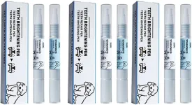 Vaudf Pet Toothbrush Pen, New Upgraded Fresh Breath and Oral Hygiene for Dogs, Pet Oral Repair Gel, Cat and Puppy Dental Care Repair Brushing Kit , Soft Bristles Dog Teeth Cleaning Toothpaste(3 pcs)