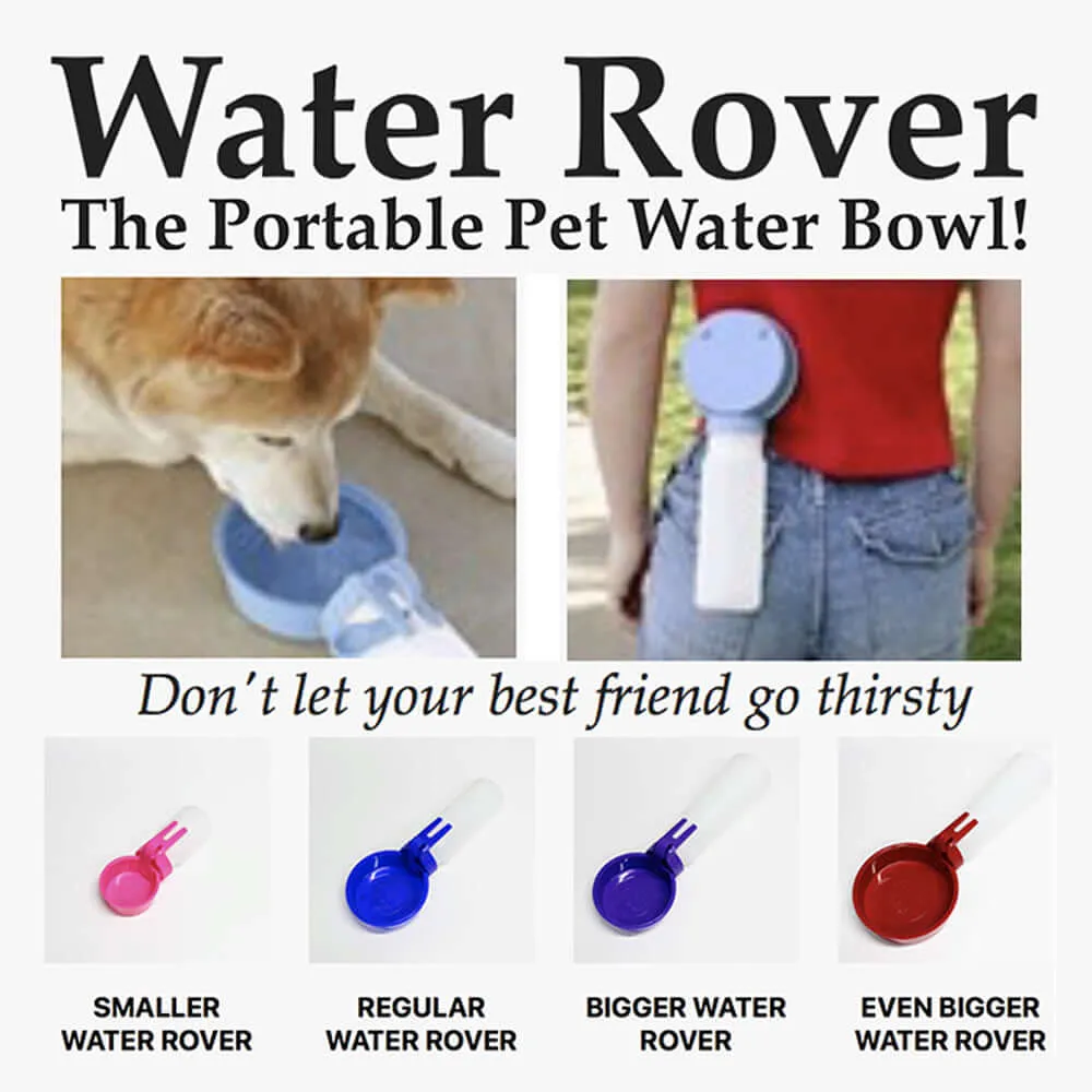 Water Rover Regular 4-Inch Bowl and 15-Ounce Bottle, Blue