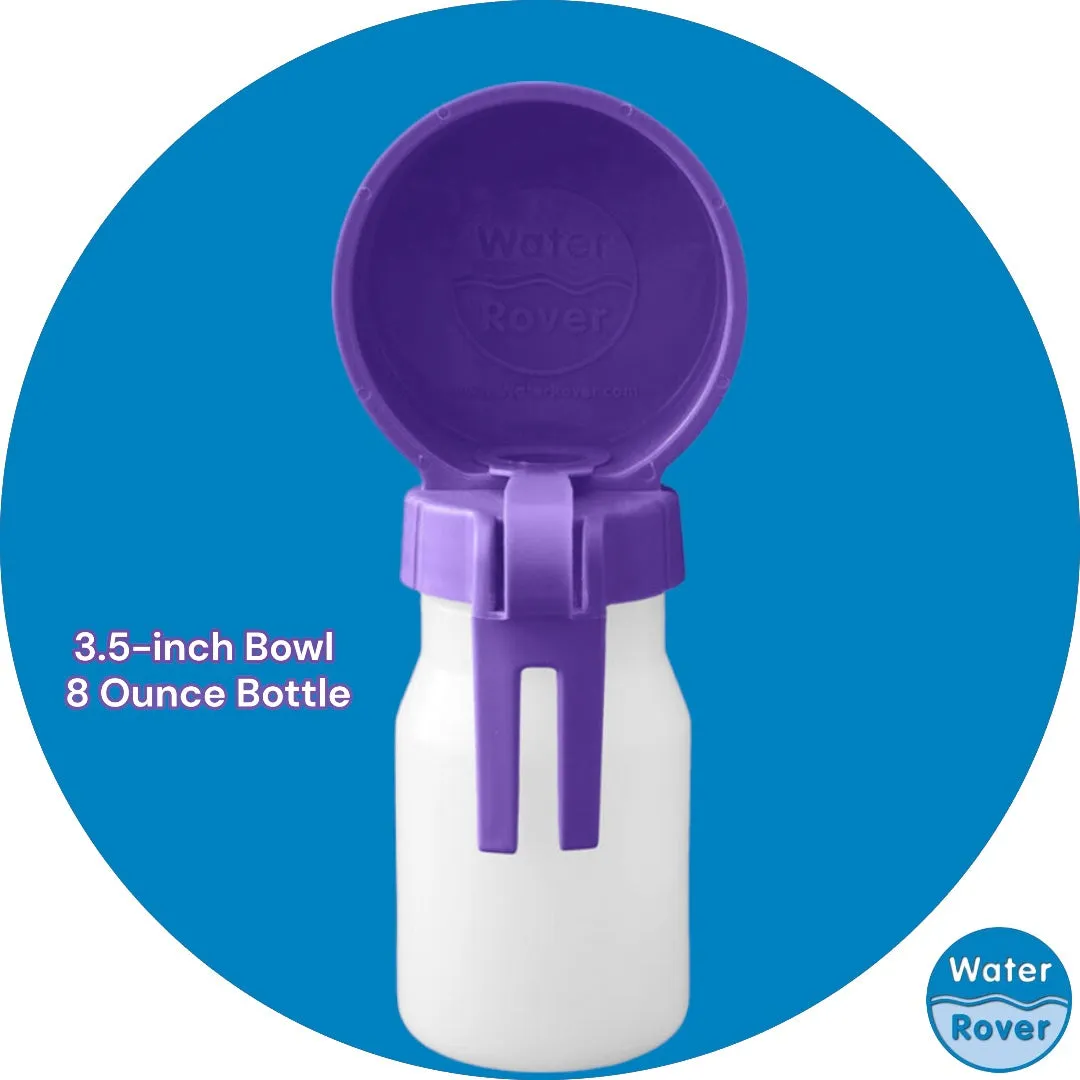Water Rover Smaller 3.5-inch Bowl and 8 Ounce Bottle, Purple